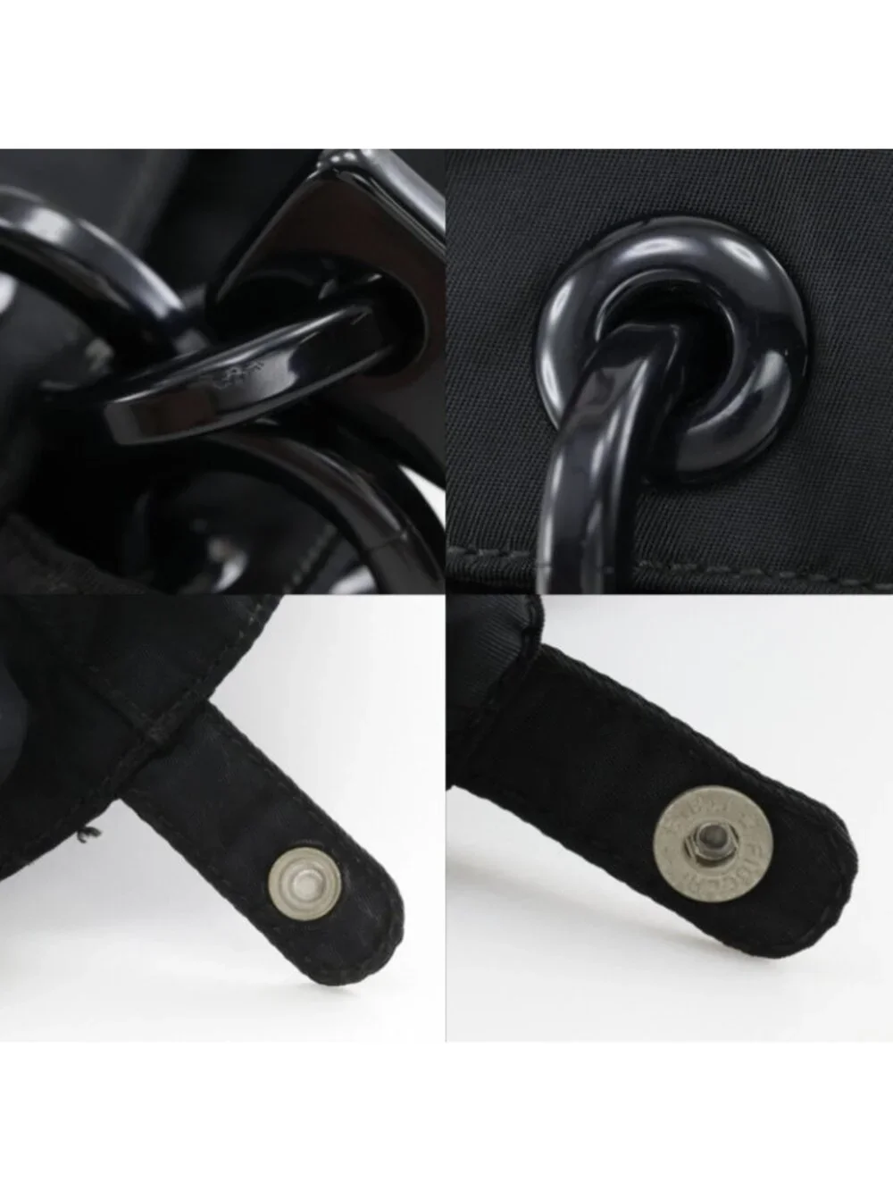 Prada Nylon Plastic Black Handbag